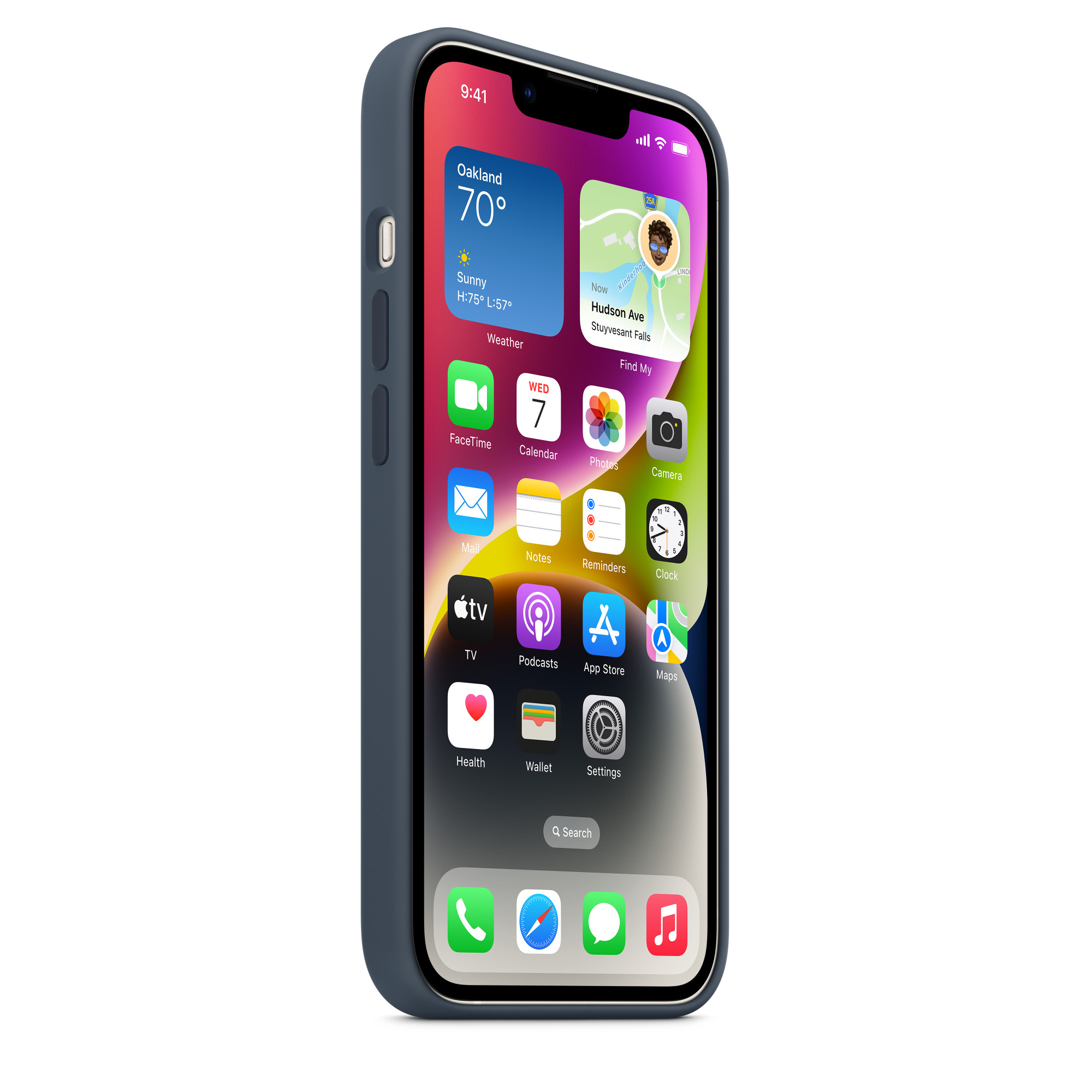 Funda de silicona con MagSafe para iPhone 15 Pro Max Azul Tormenta - Apple