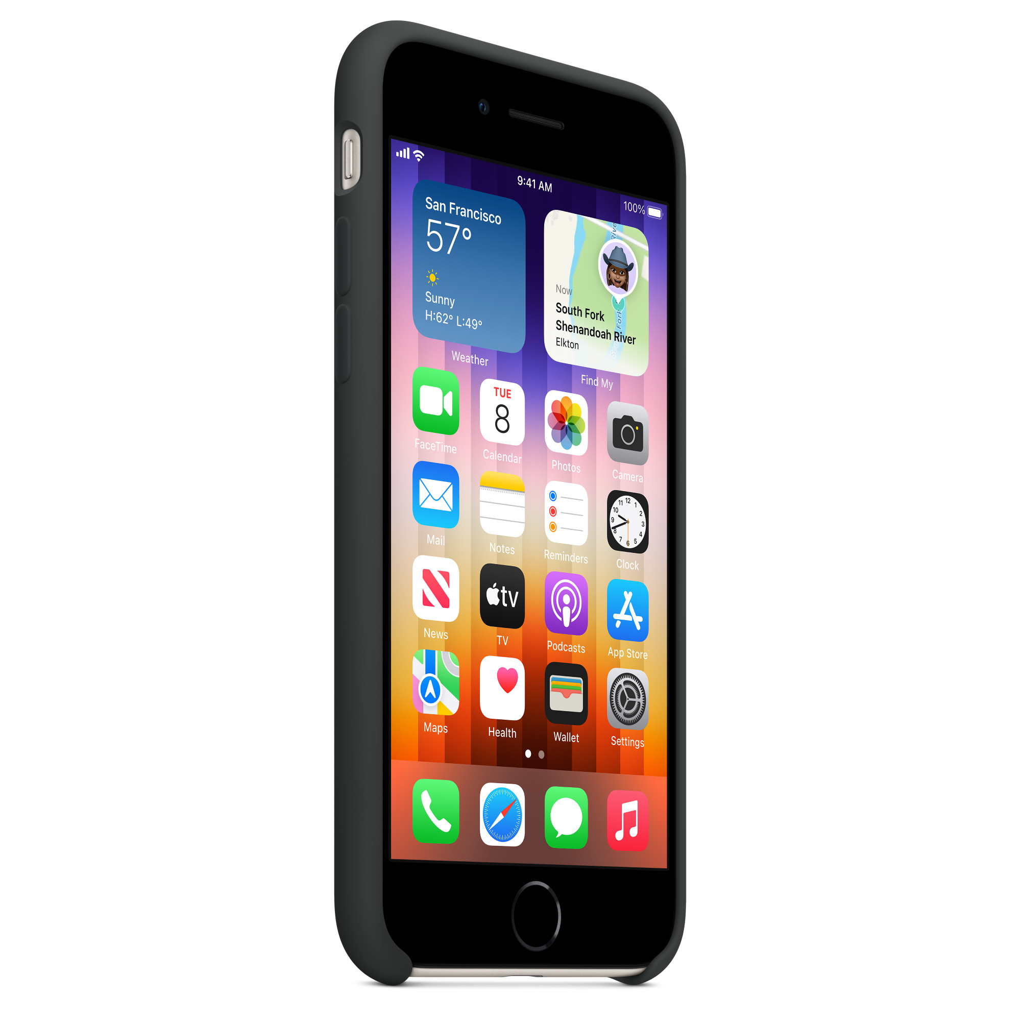 Funda Silicona para Apple iPhone 12 / 12 Pro Azul Medianoche